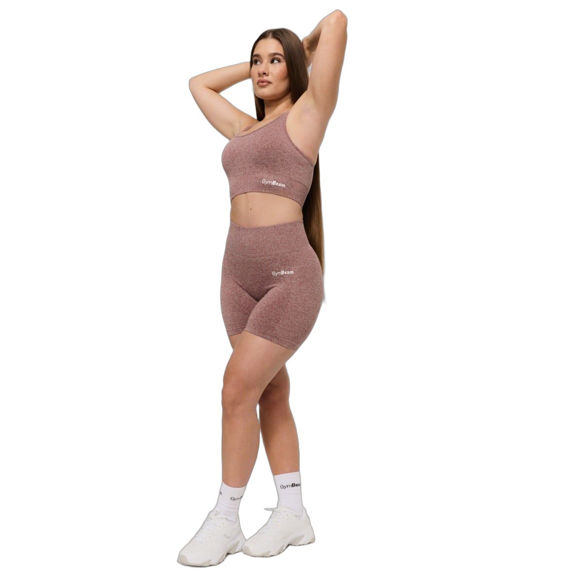 GymBeam Shorts Damen slim mit Gummizug Mauve