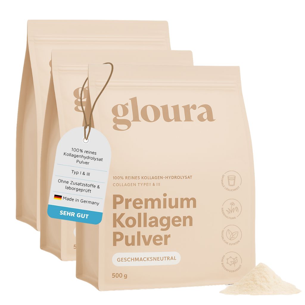 Gloura® Premium Kollagen Hydrolysat Pulver (Typ 1 & 3) - Geschmacksneutral