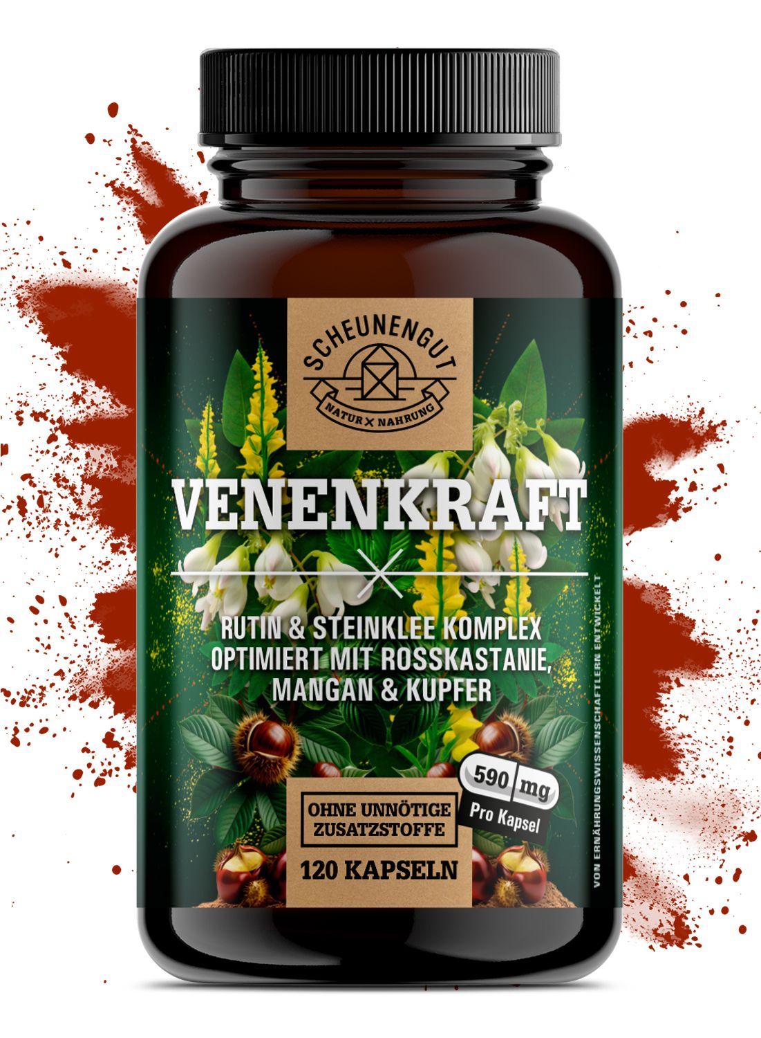 Scheunengut® VENENKRAFT | Hoch bioverfügbarer Rutin Steinklee Komplex | Einmalige Zusammensetzung