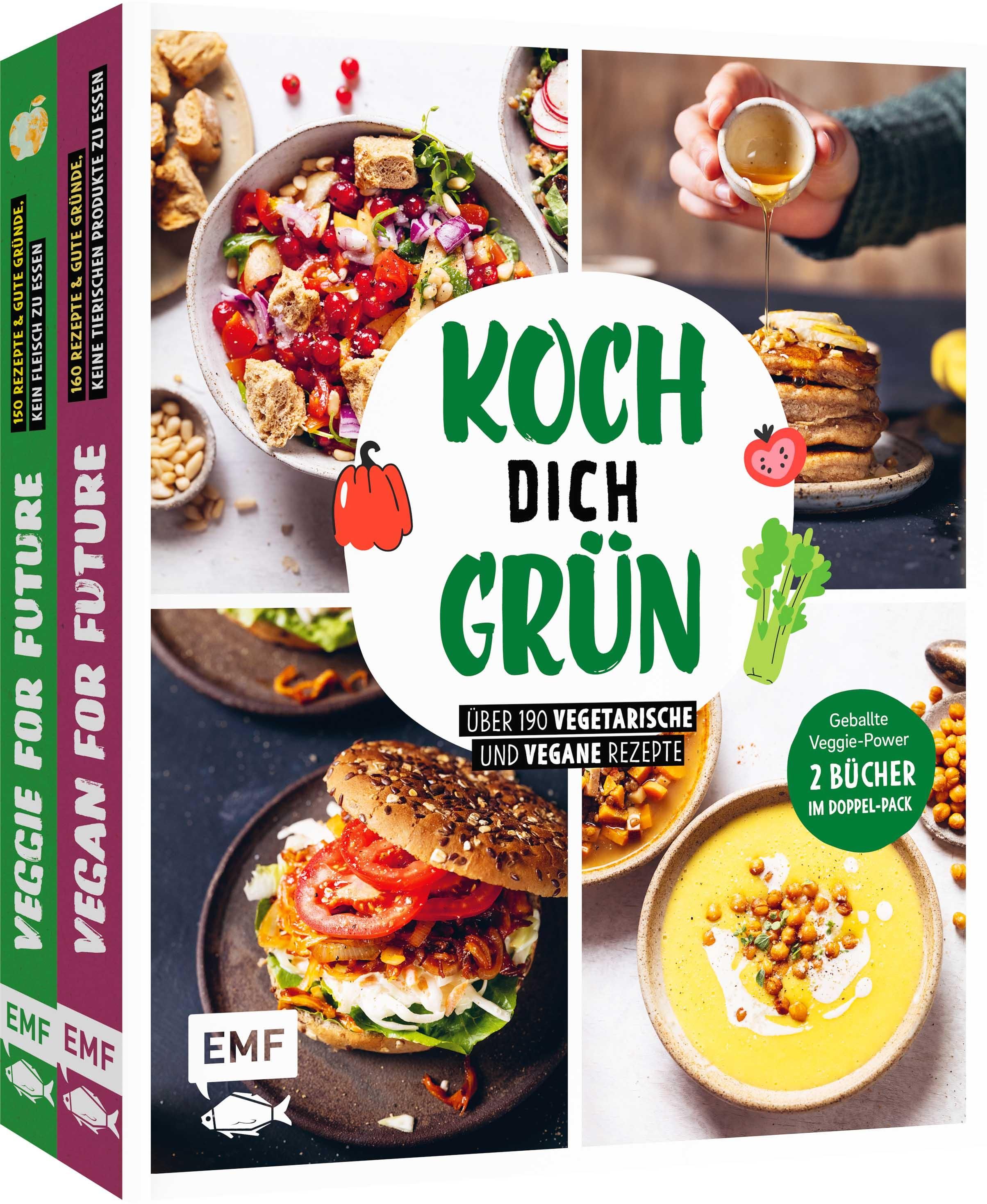 Koch dich grün! - Vegetarische und vegane Rezepte (2 Bücher) Geballte Veggie-Power: 2 Bücher im D...