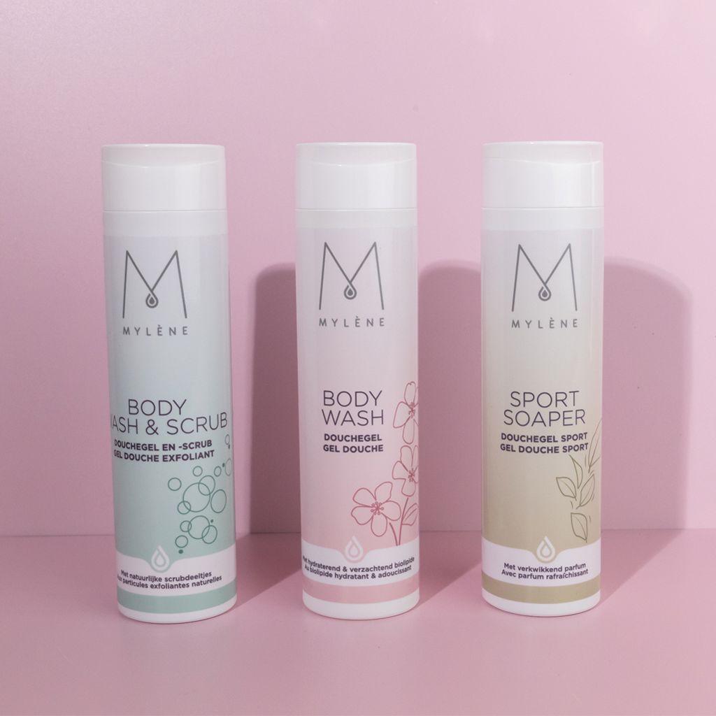 Mylène Body Wash & Scrub | 2-in-1 Duschgel und Körperpeeling