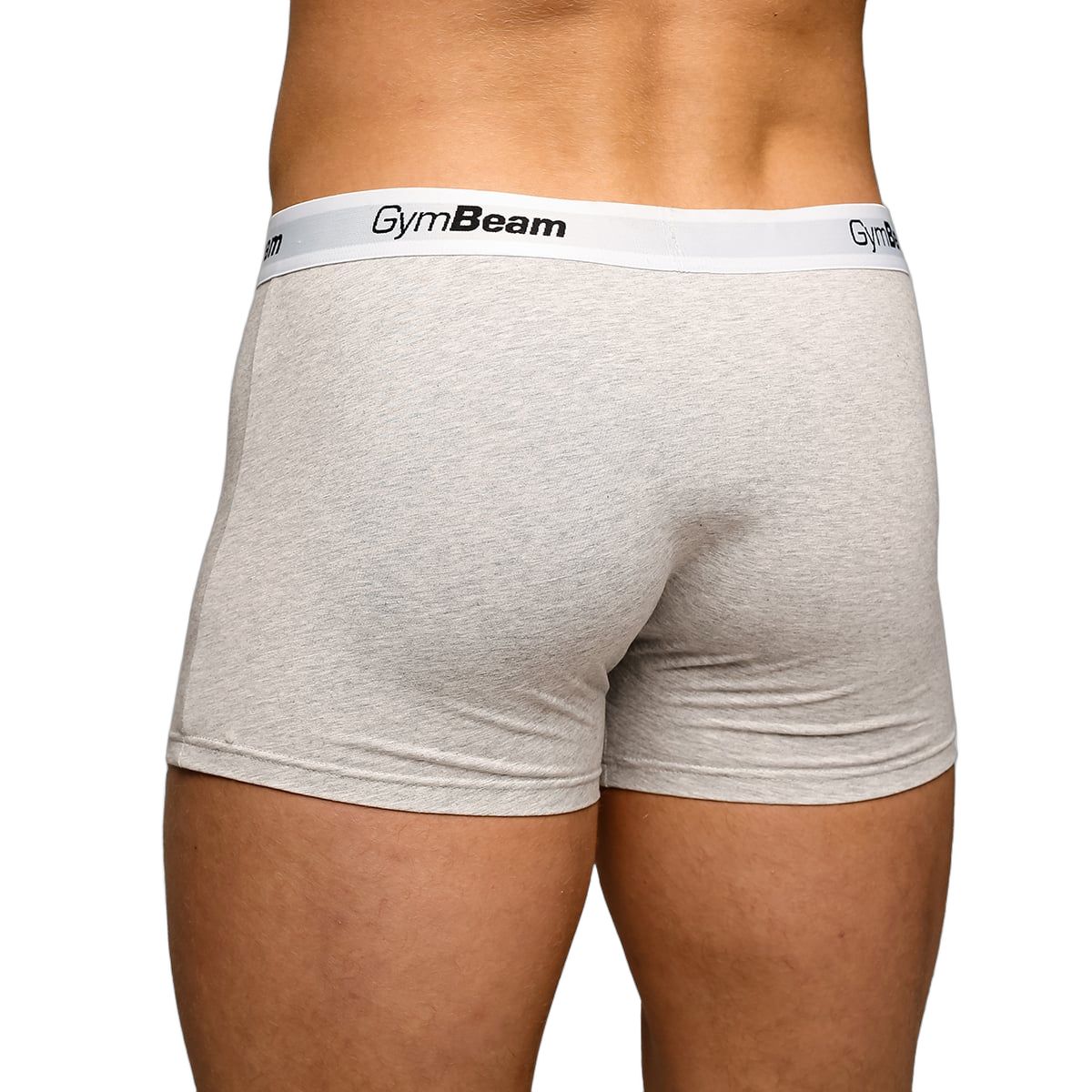 GymBeam Boxershorts Herren 3er-Pack aus Baumwolle-Elastan-Mischung in Grau