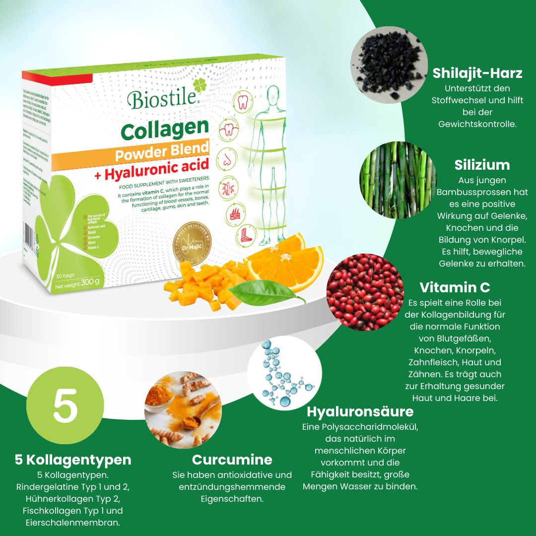 Biostile Collagen Powder Blend + Hyaluronic acid