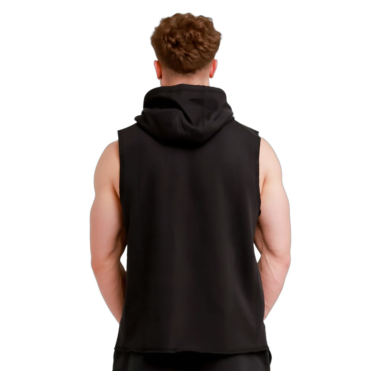 GymBeam Weste Herren Regular Fit ärmellos mit Kapuze Unity Schwarz