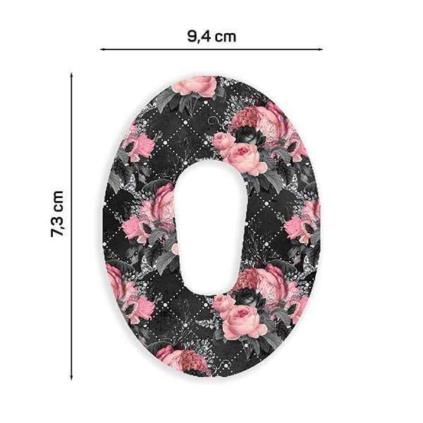 Diasticker® Dexcom G6 Fixiertapes "Black Floral"