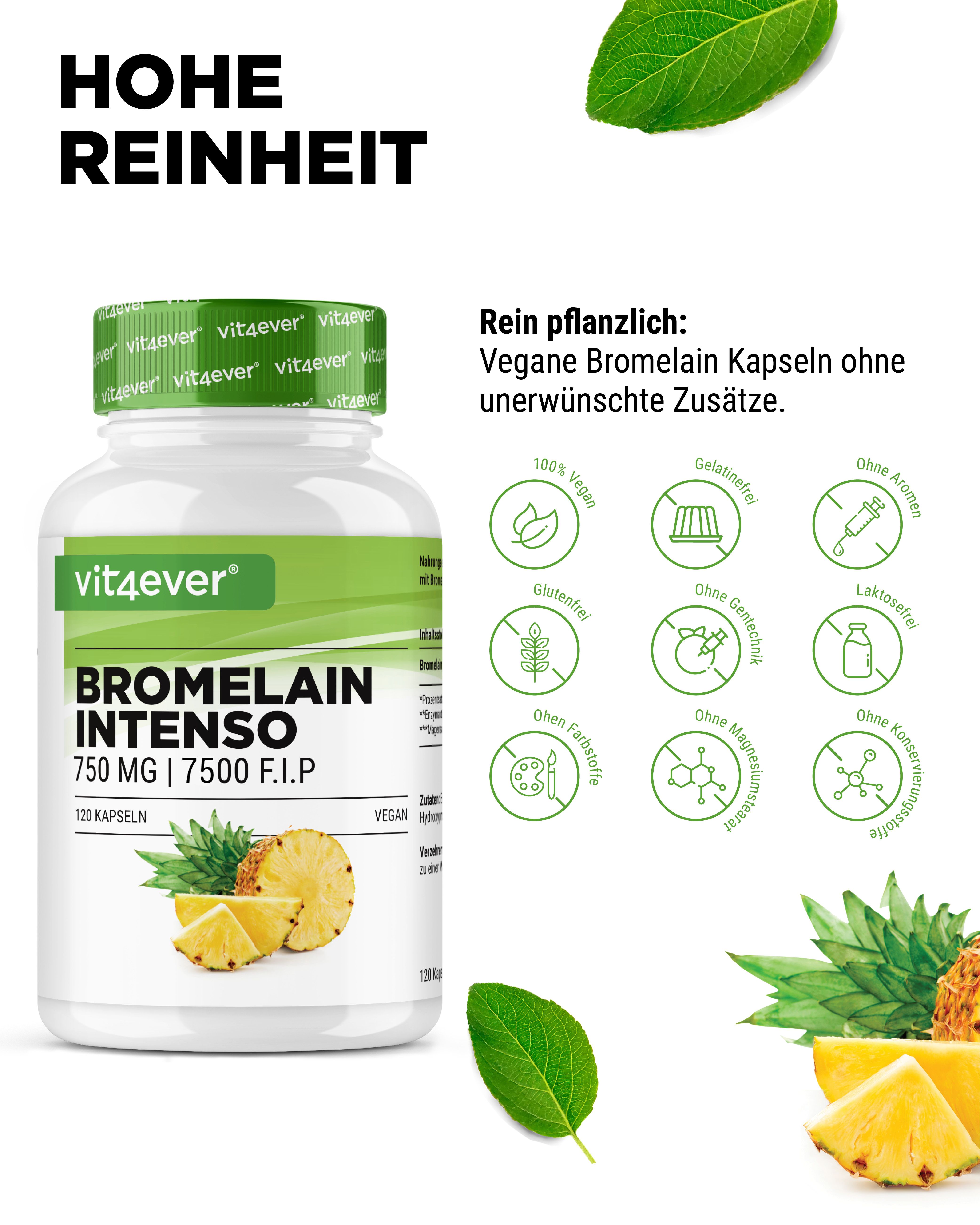 vit4ever Bromelain Intenso 7500 F.I.P