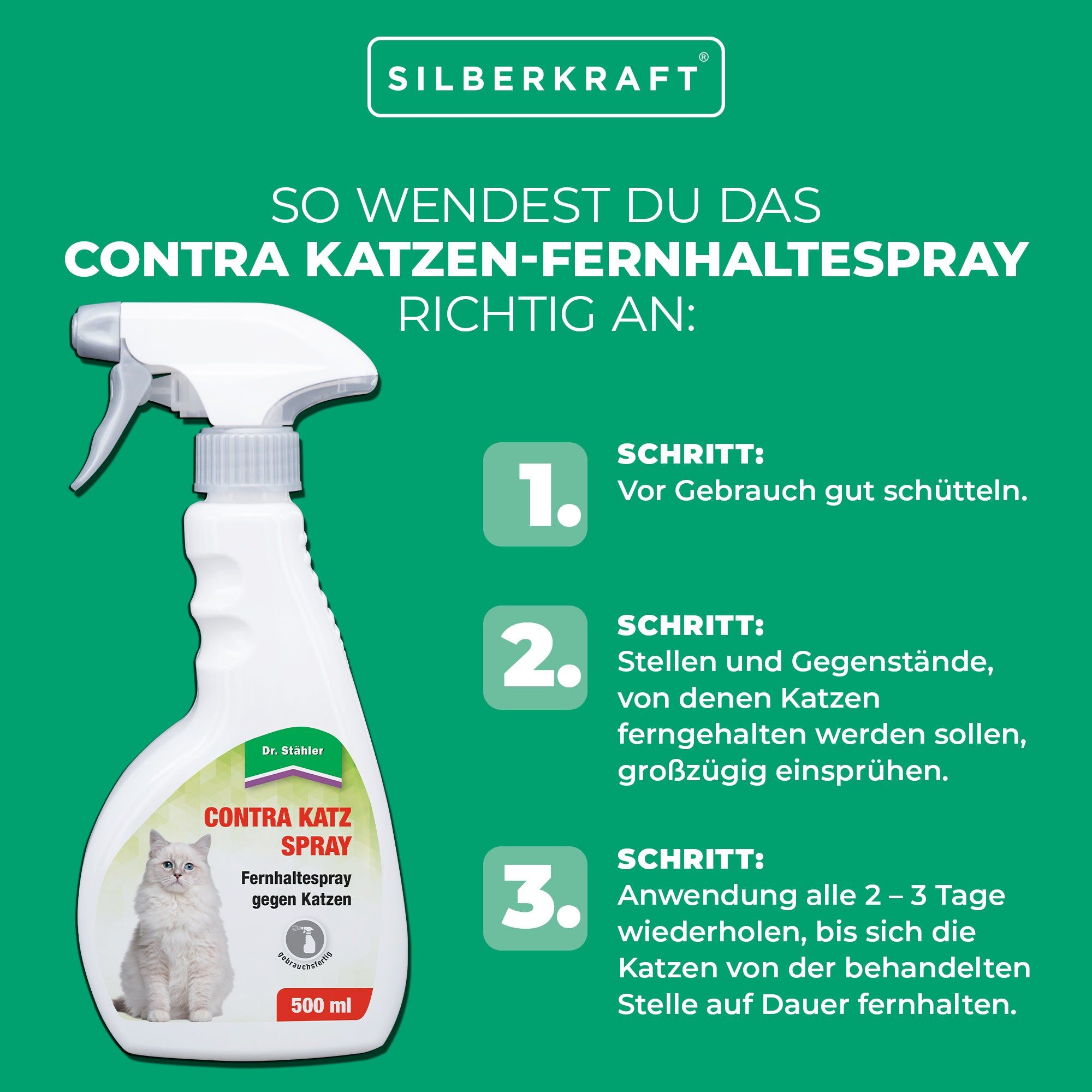 Silberkraft Contra Katz Spray 4x500 ml