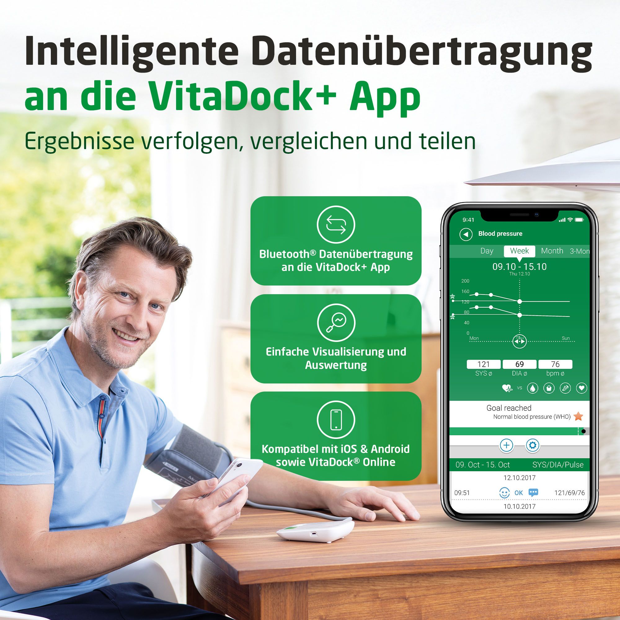 medisana BU 572 connect Oberarm-Blutdruckmessgerät