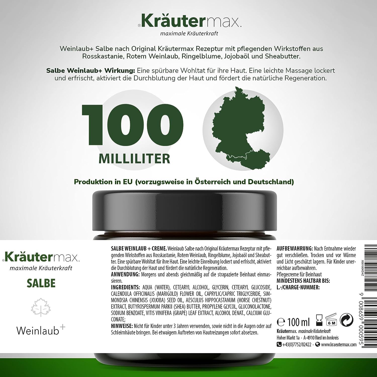 Kräutermax Salbe Weinlaub plus Creme