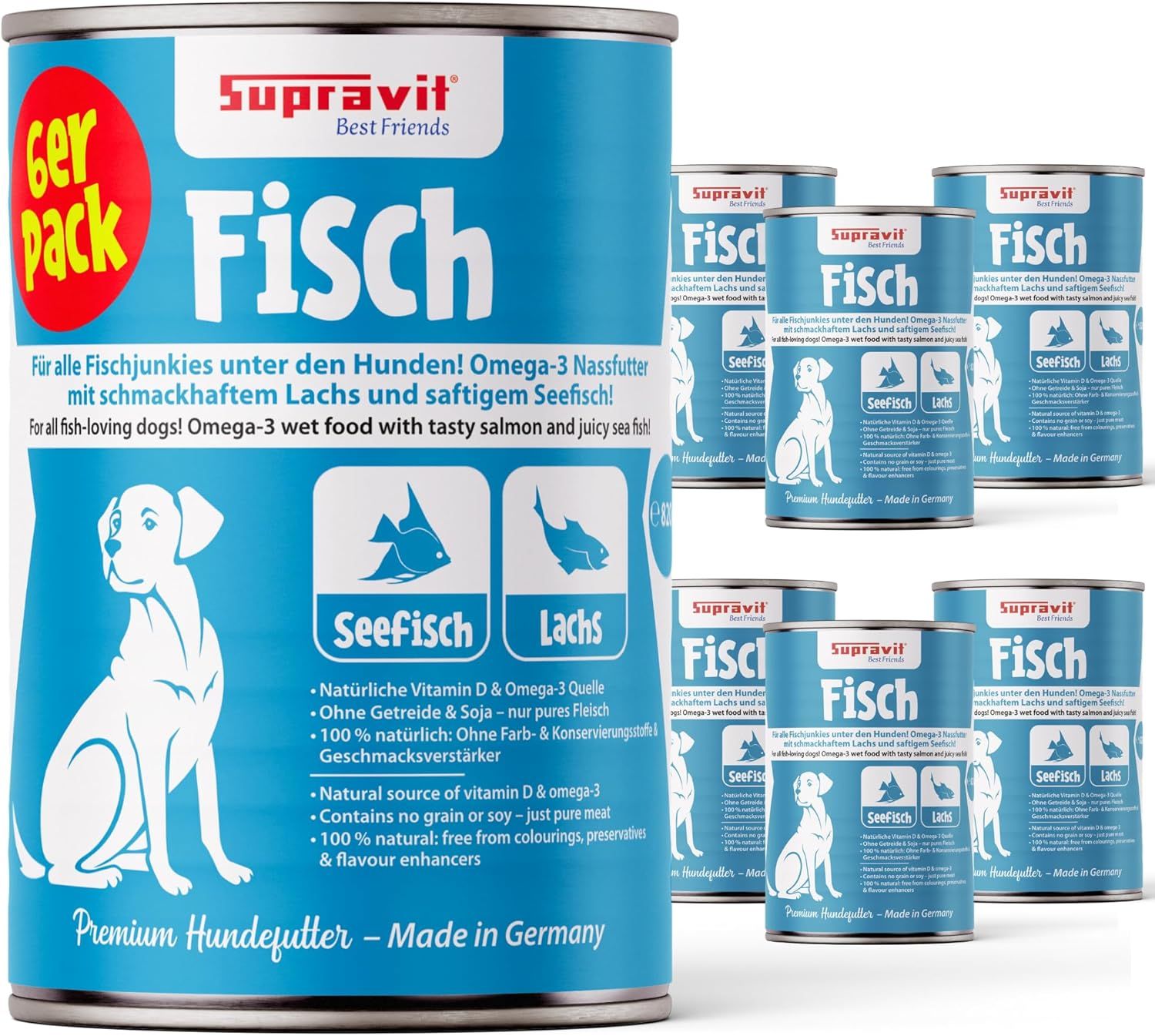 Supravit Hundenassfutter Dosenfutter für Hunde