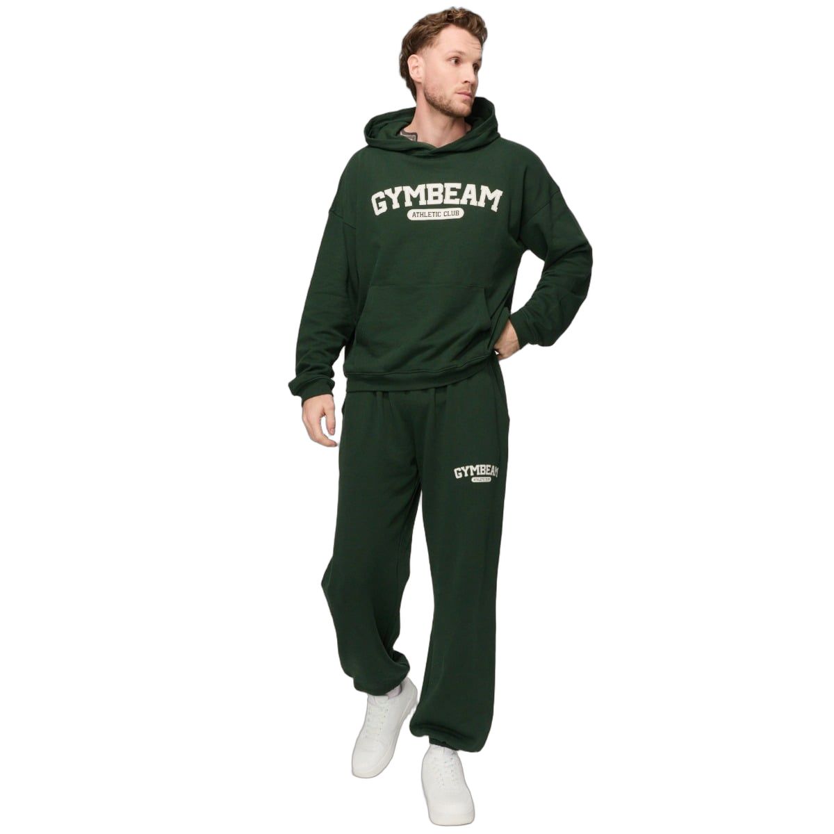 GymBeam Sweatpants Herren Oversized Varsity Grün