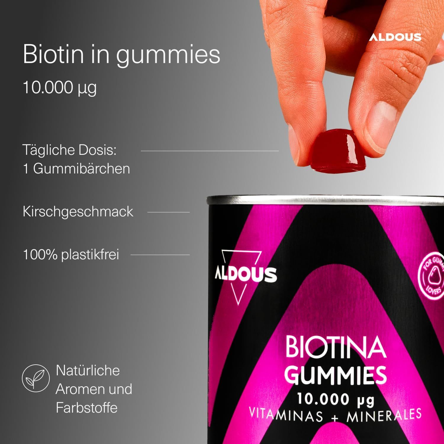 Aldous Biotin Haargummis  Gummibärchen