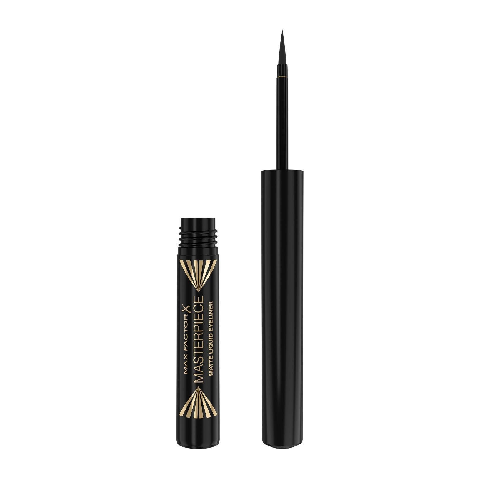 Max Factor Nero Eyeliner + Kajal, Masterpiece Eyeliner Liquido (01 Black) - Immagine 4