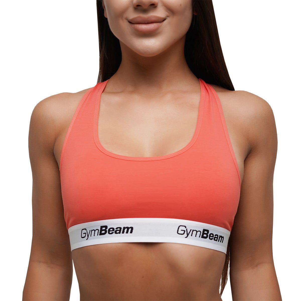 GymBeam Sport-BH Damen Bralette mit breiten Trägern in Erdbeerrot