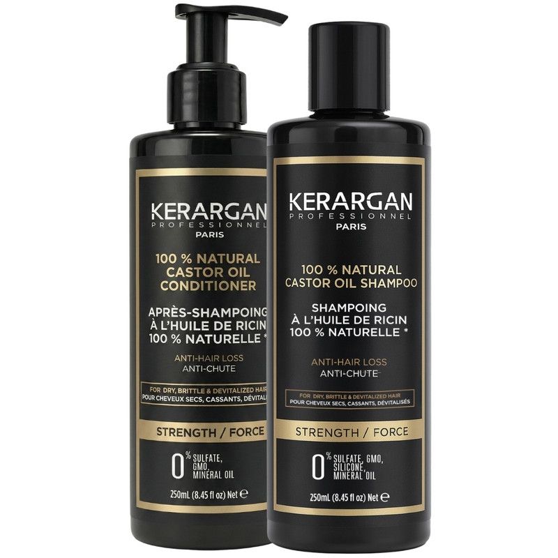 Kerargan – Duo Shampoo & Conditioner mit Rizinusöl 500 ml