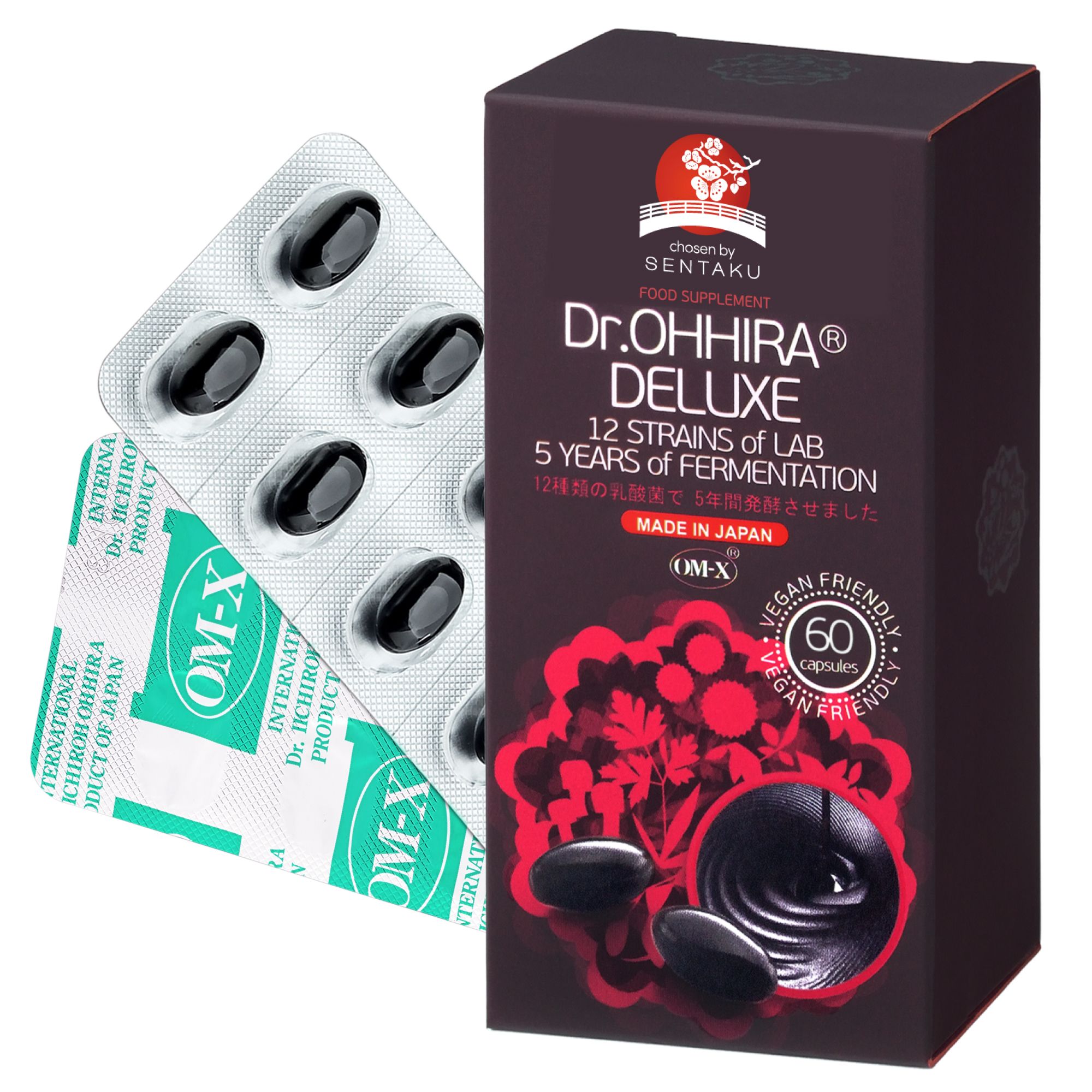 Dr. Ohhira Deluxe Probiotika 100 Milliarden KBE Om-X für Darmflora & Mikrobiom 60 St Kapseln