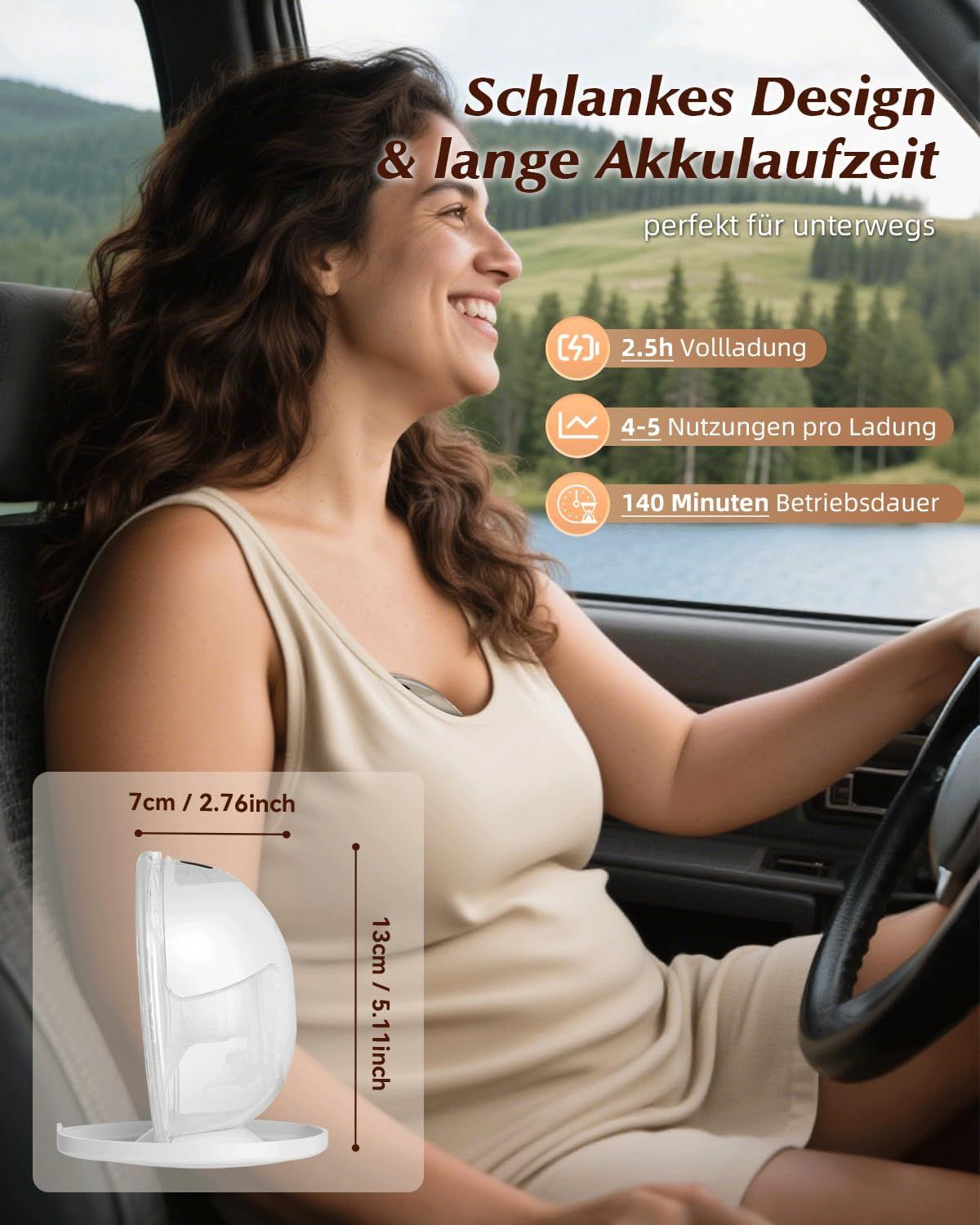 KISSBOBO Elektrische Milchpumpe Weiß