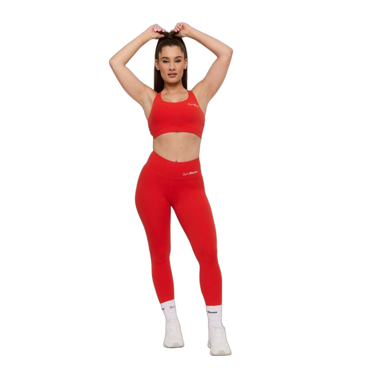GymBeam Sport-BH Damen mit gekreuzten Trägern und BEAT Modell Tangerine
