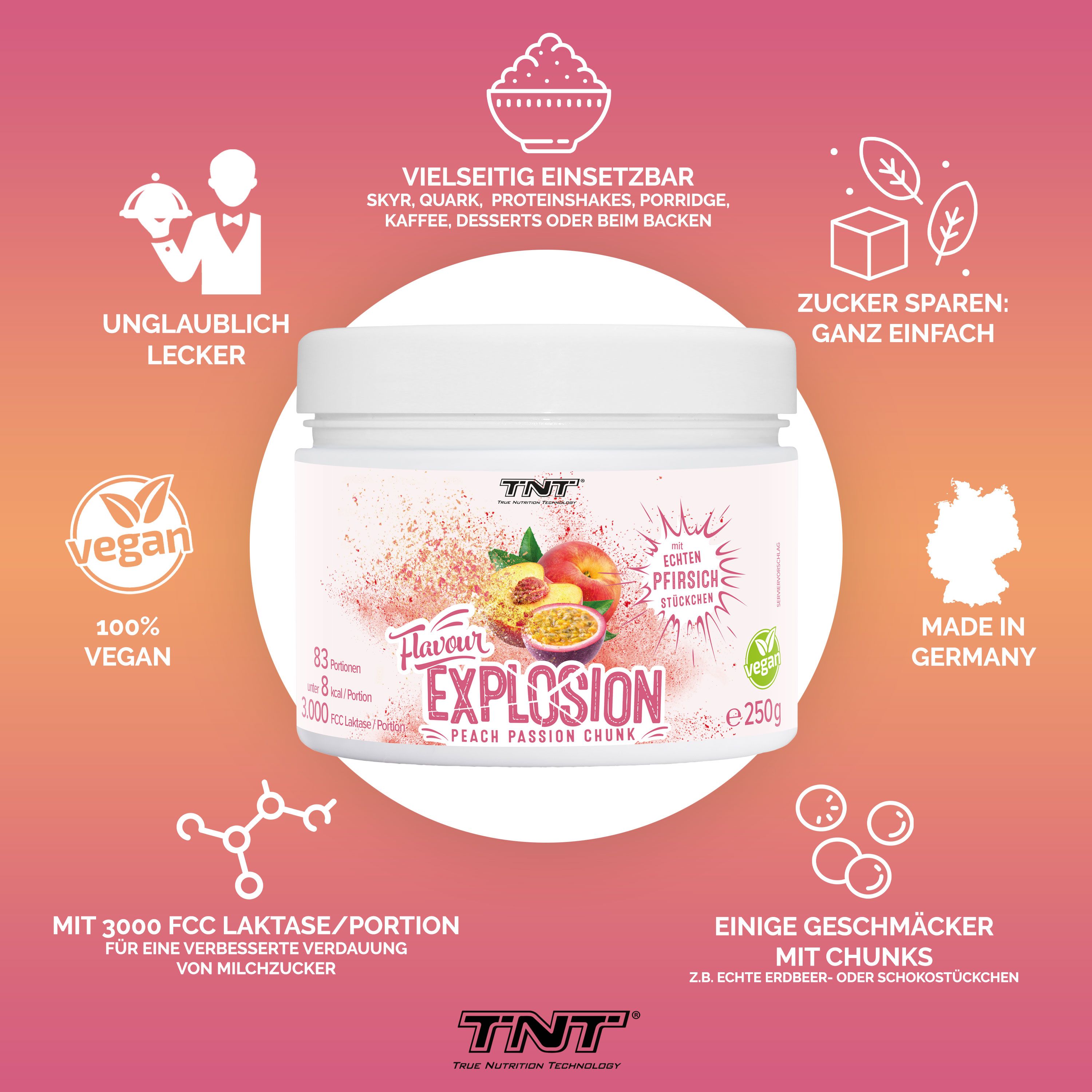 TNT Flavour Explosion - Leckeres Geschmackspulver - nur 8 Kalorien pro Portion