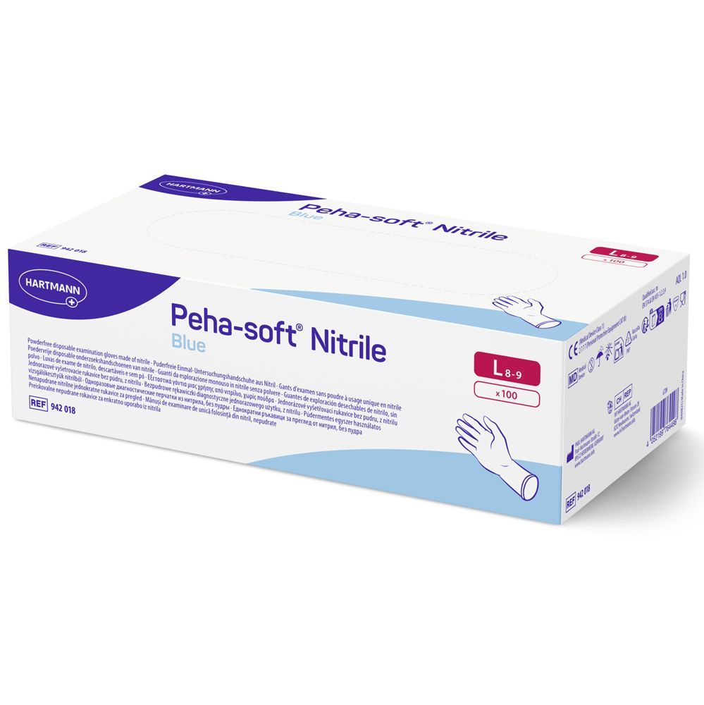 Hartmann Peha-soft® nitrile blue powderfree Einweg-Untersuchungshandschuhe (1x100 Stk.) 1 St