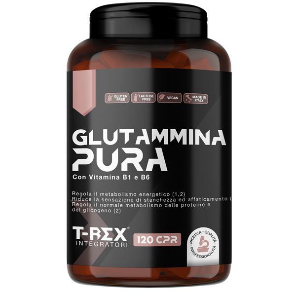 T-Rex Integratori Glutammina 100% pura 120 compresse