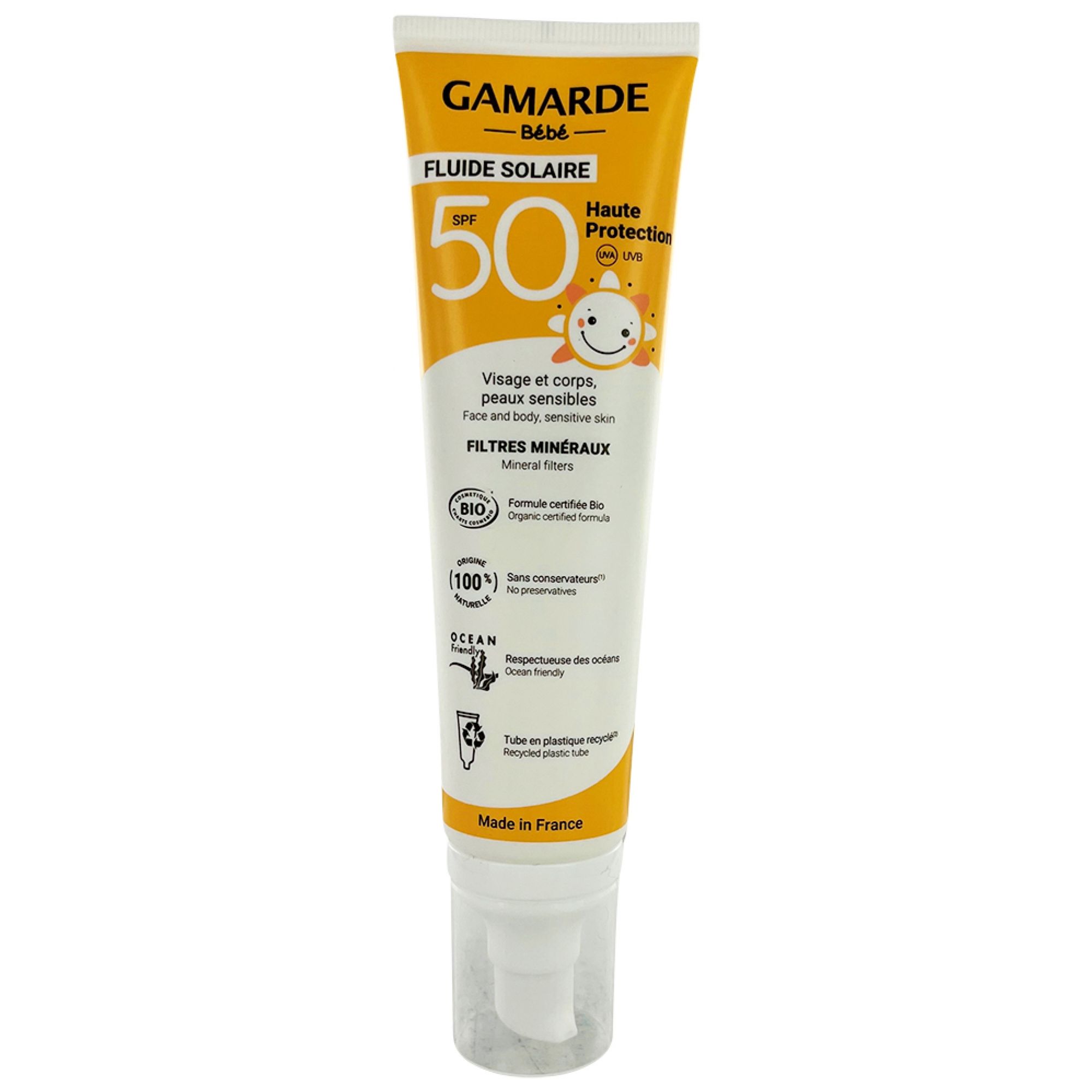 Gamarde Bébé Sonnenschutz-Fluid Spf50 Hoher Schutz Bio 5,5x3,5x19 cm
