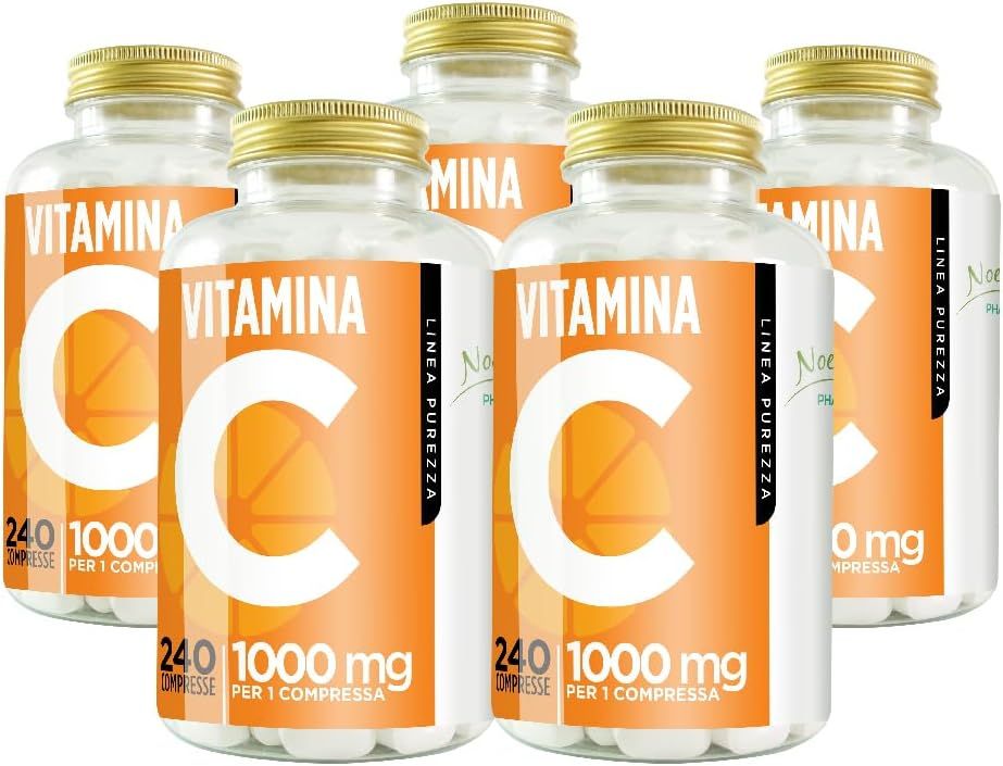 Noebis Pharma Vitamina C 1000 mg – 240 Compresse, 1 al Giorno – 1250% VNR