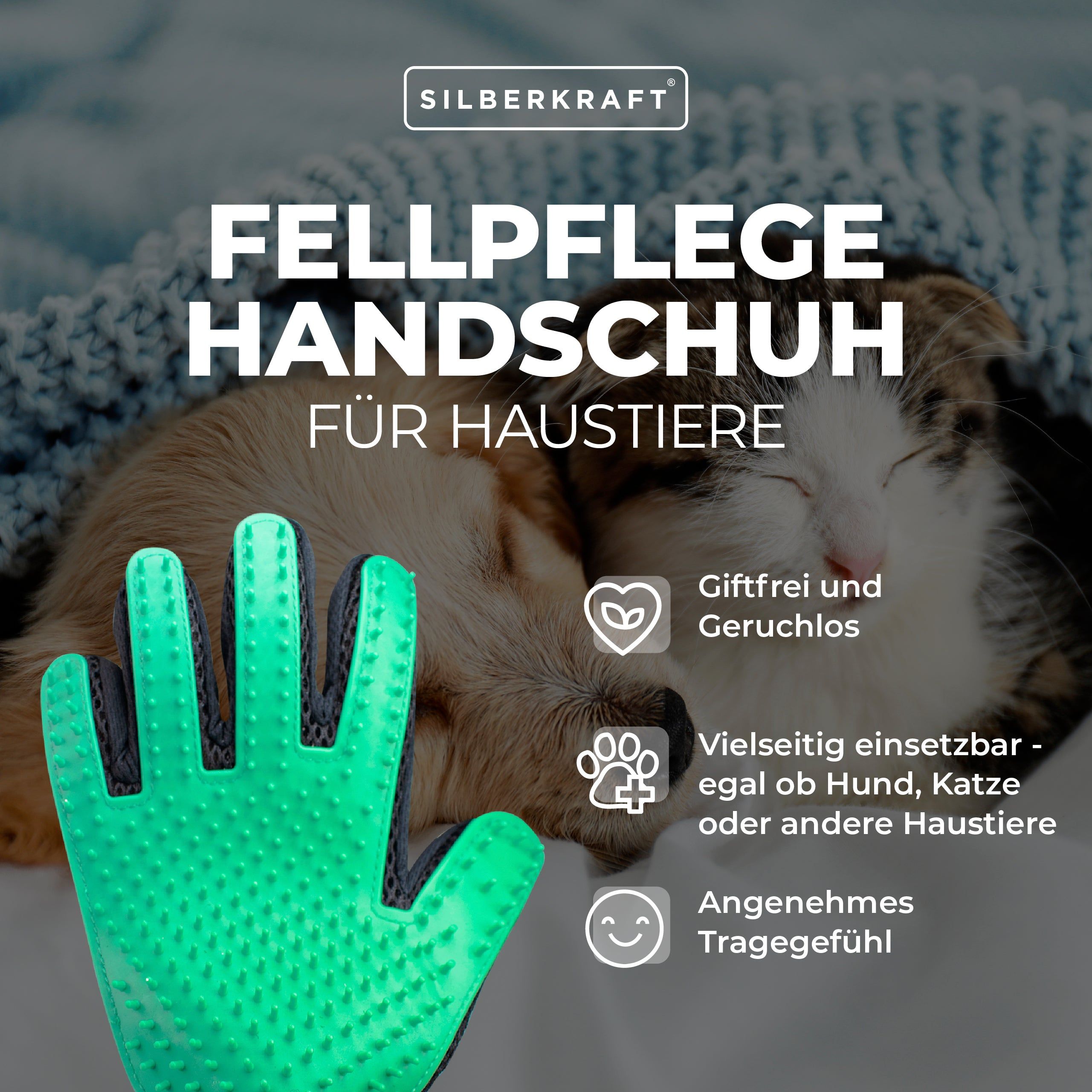 Silberkraft Fellpflegehandschuh 2 St Spray