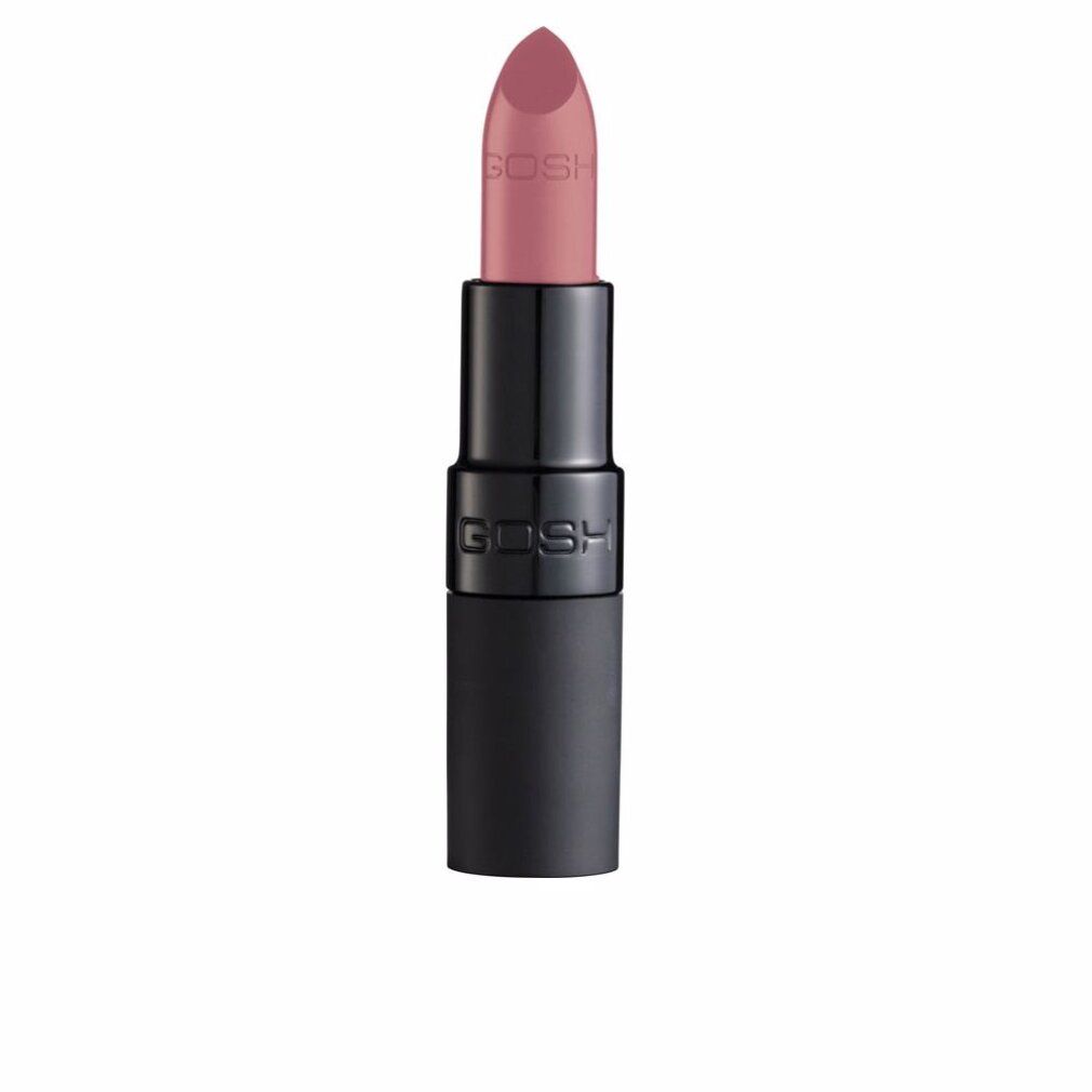 Lippenstift, rosa, mit schwarzem Gehäuse. Marke GOSH.