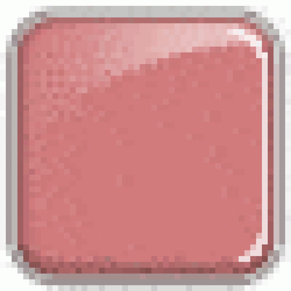 Quadratische, rosa Lippencreme-Farbe in einem silbernen Rahmen.