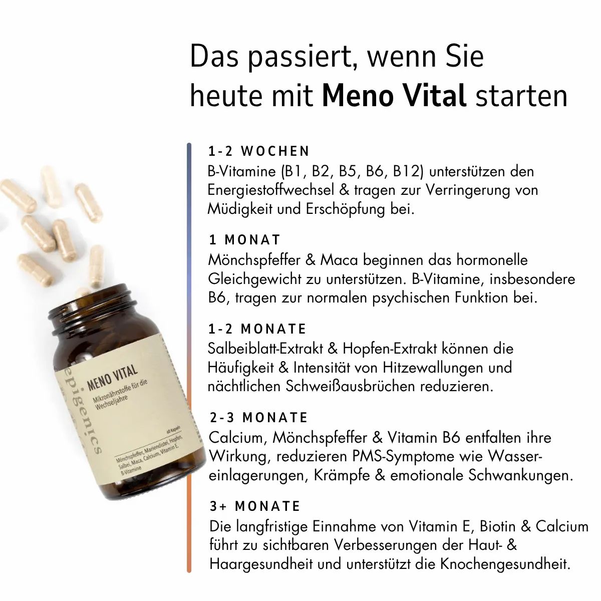 epigenics® Meno Vital - Mikronährstoffe für natürliche Unterstützung während der Wechseljahre