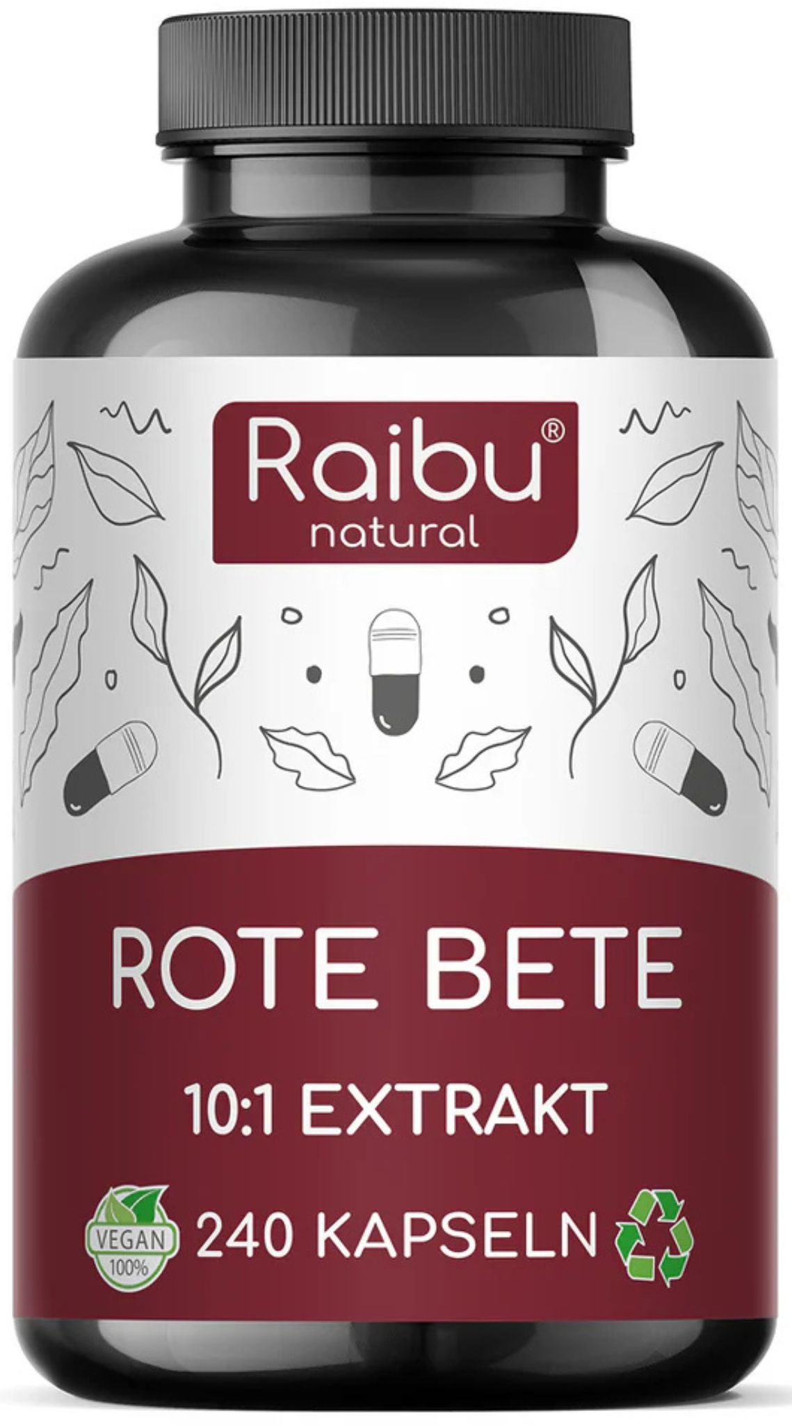 Barbabietola Rossa 14.000 mg al Giorno, Estratto 10:1, Nitrati Naturali - Raibu