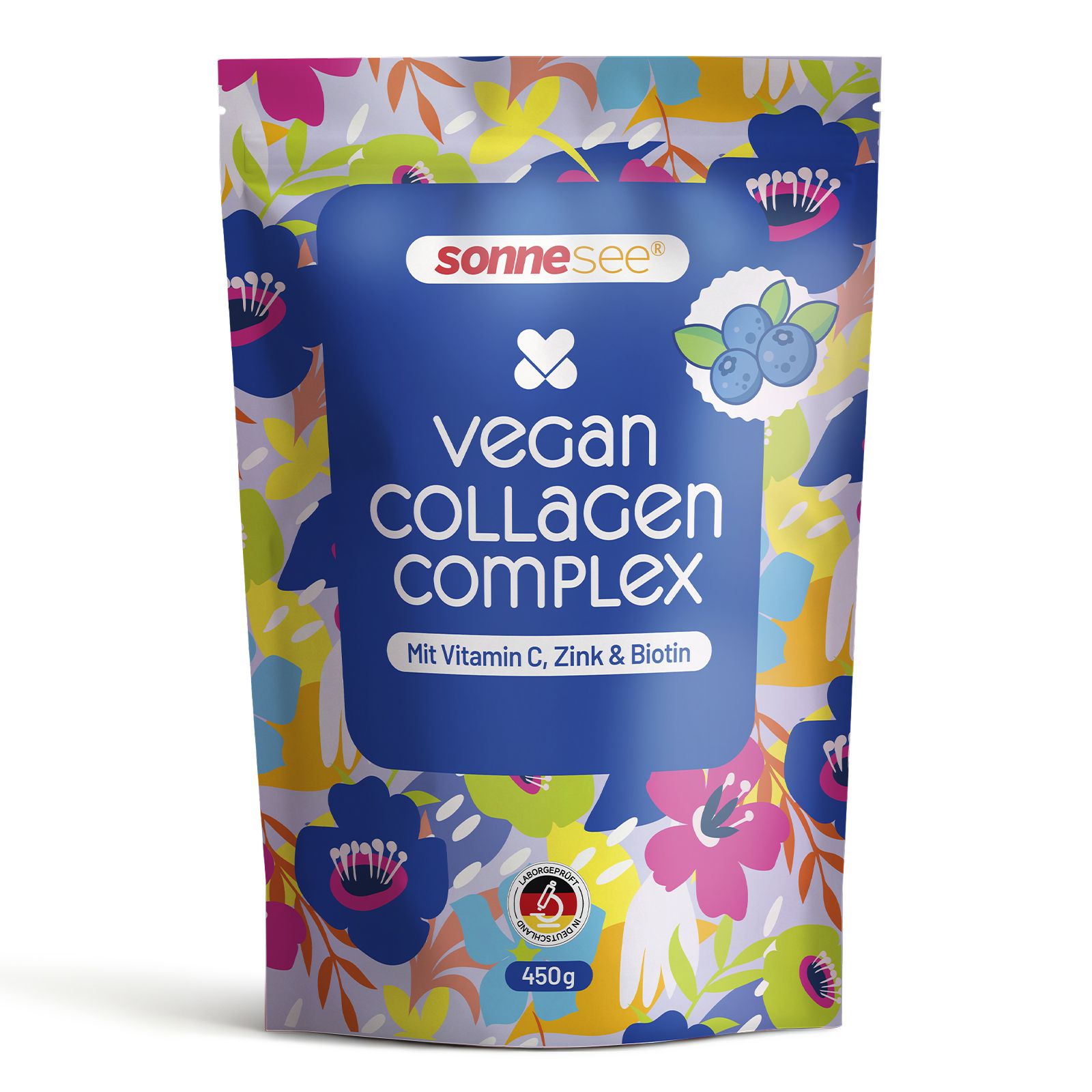 SonneSee Vegan Kollagen Pulver Blaubeergeschmack 450 g