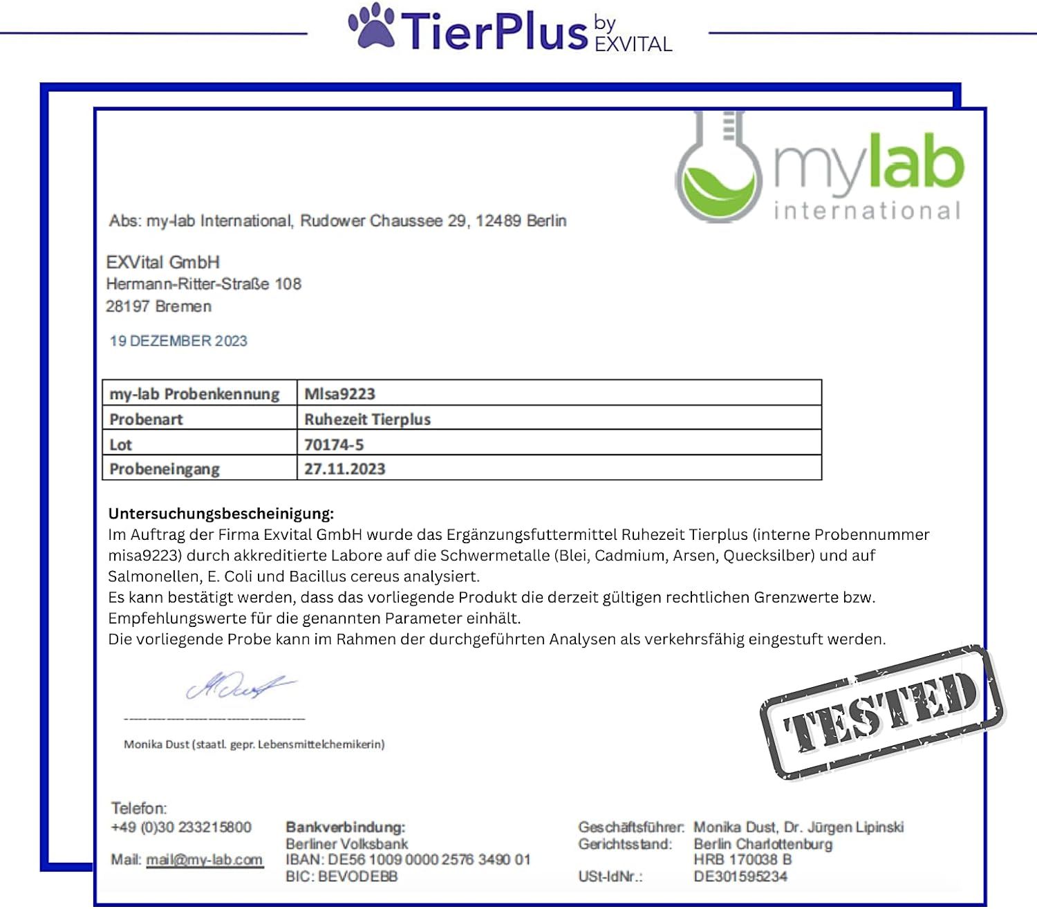 EXVital® TierPlus Ruhezeit Tabletten für Hunde mit Baldrian und Ashwagandha