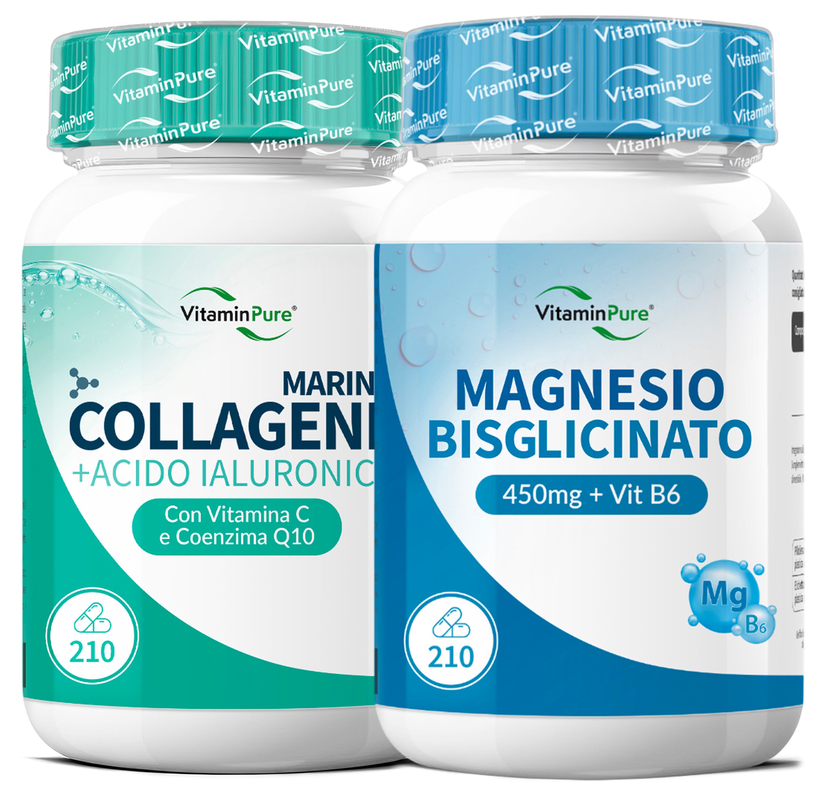 PROMO VitaminPure® Magnesio Bisglicinato + Collagene Marino, Articolazioni & Muscoli in equilibrio
