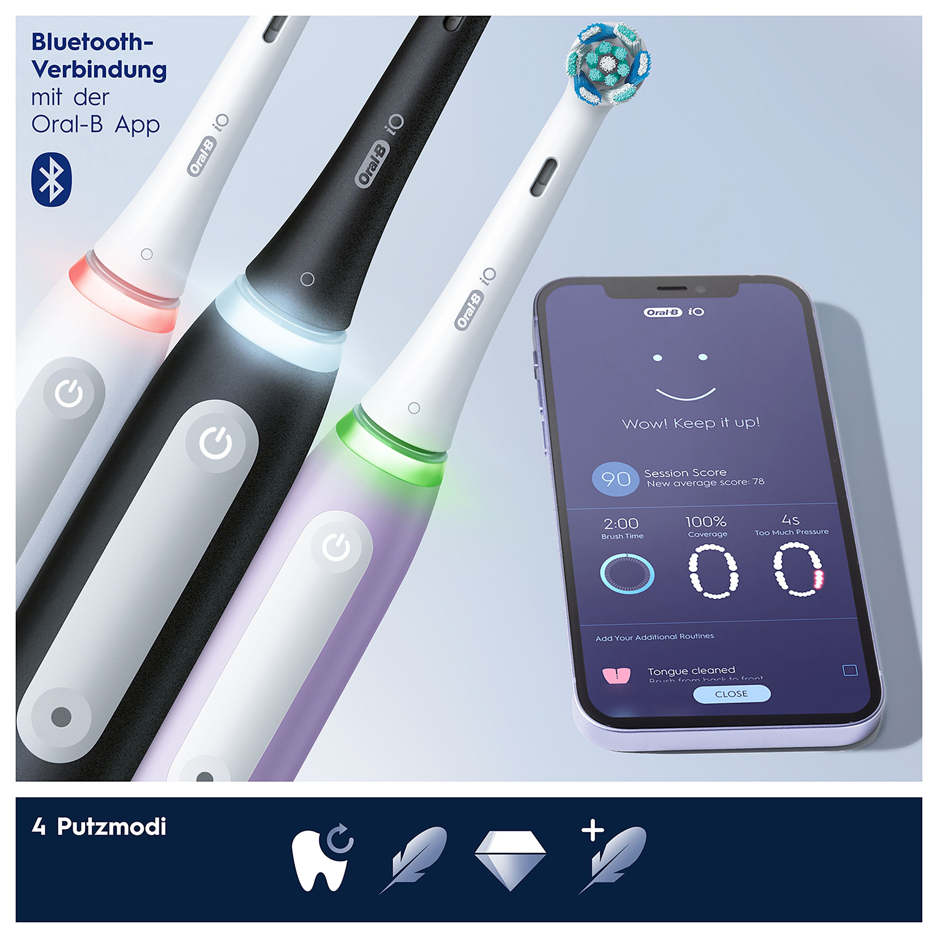 Oral-B - Elektrische Zahnbürste "iO Series 4 + Reiseetui" in Weiß