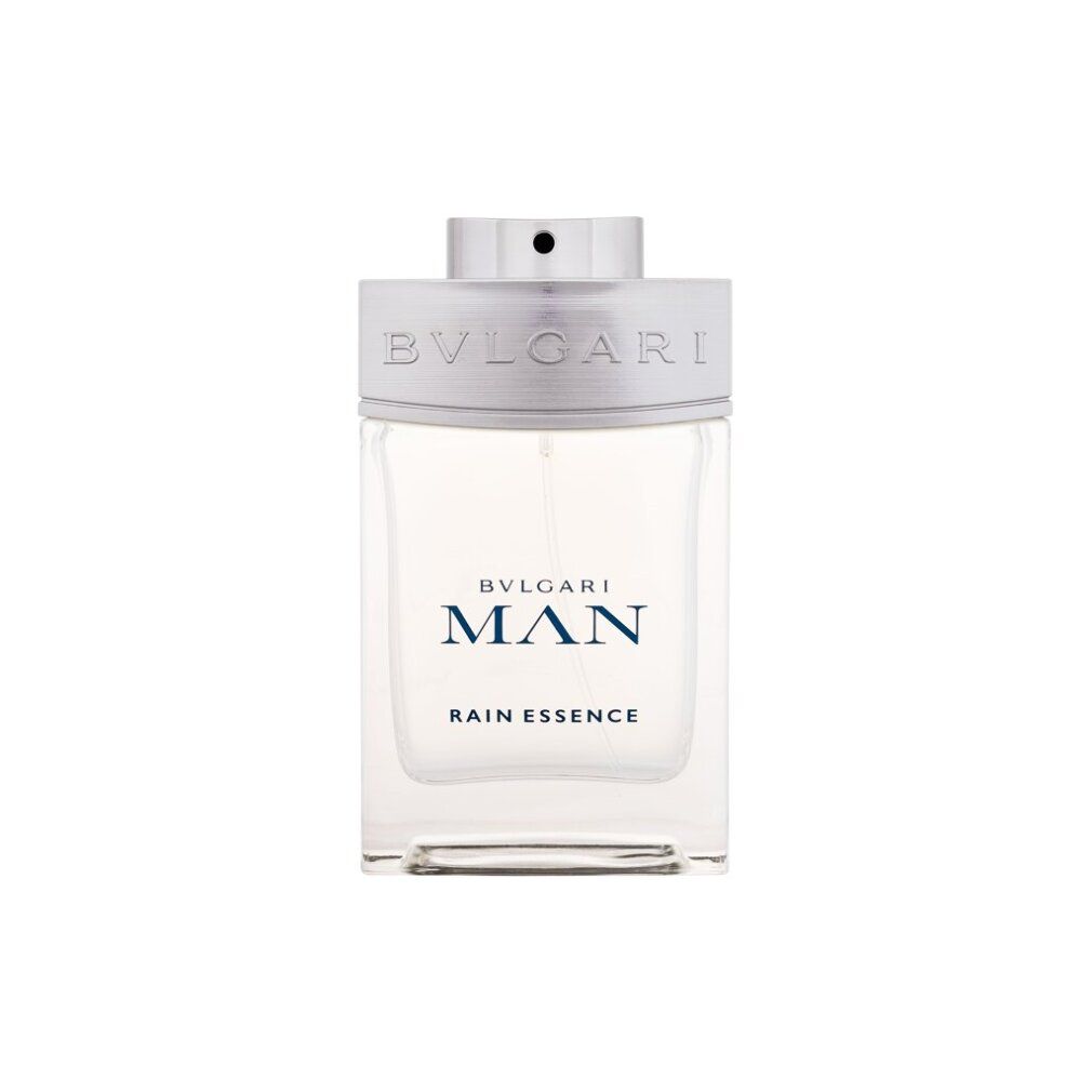 Bvlgari Man Rain Essence Eau de Parfum Spray und Verpackung.