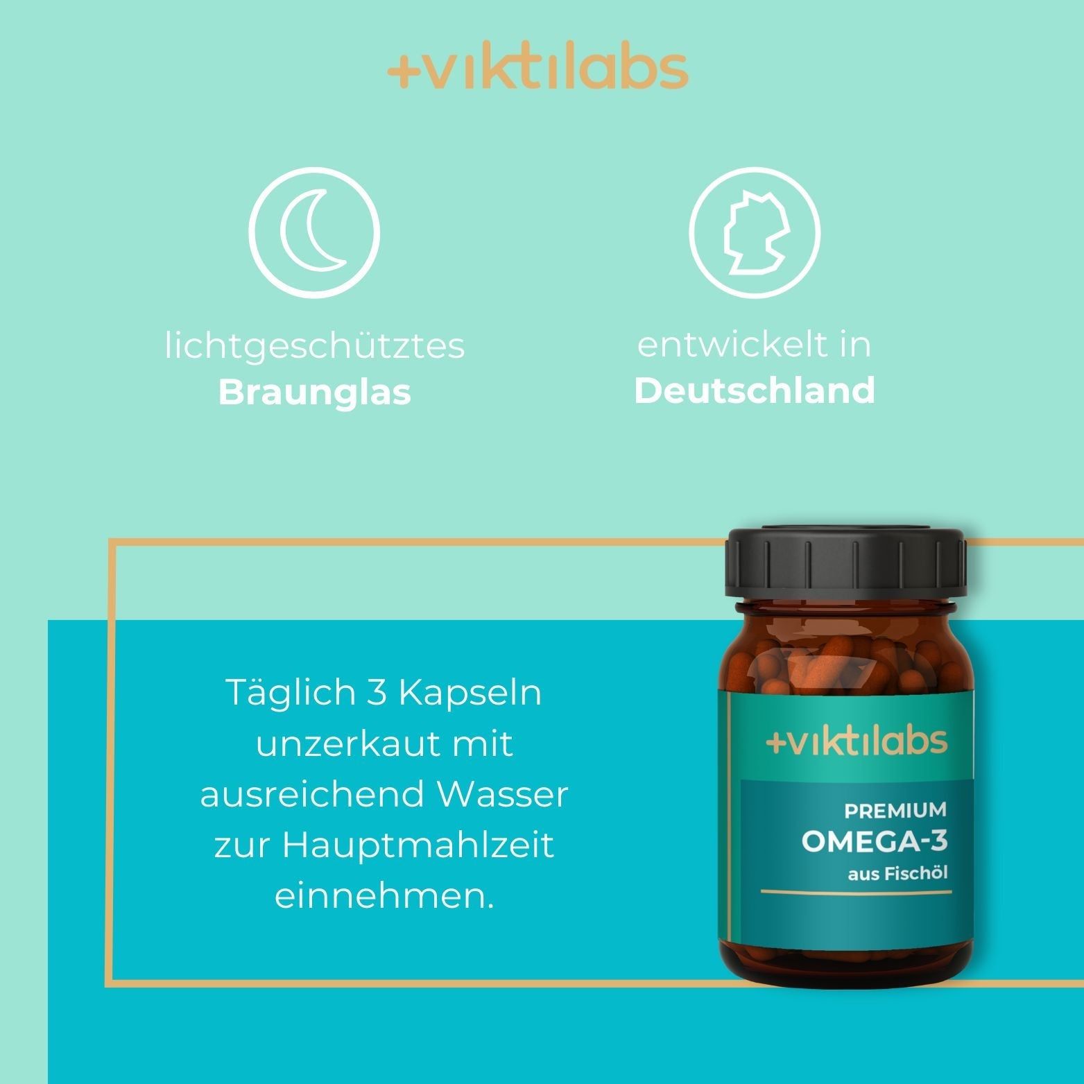 Viktilabs Premium Omega-3 Fischöl Kapseln