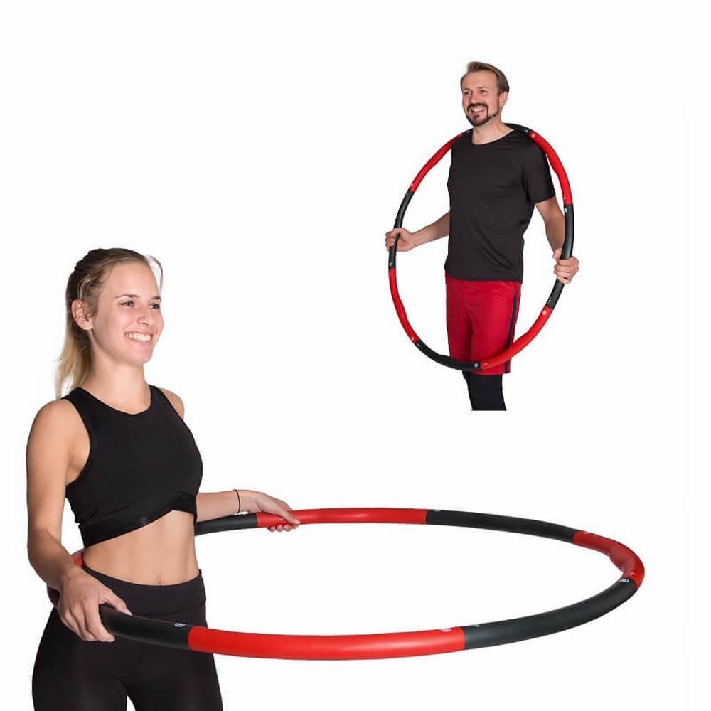 Hoopomania Weight Hoop Schaumstoff-Hula-Hoop | 1,5 kg Rot/Schwarz 1 St