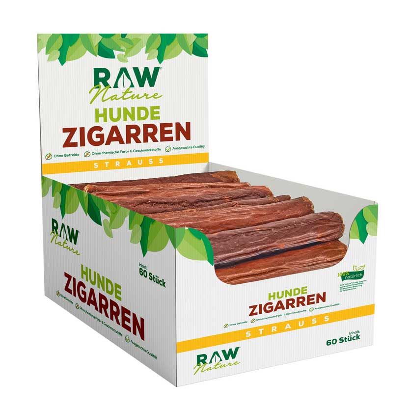RAW Nature Hundesnack, Strauß Hunde-Zigarren, Dörrfleisch Kausnack