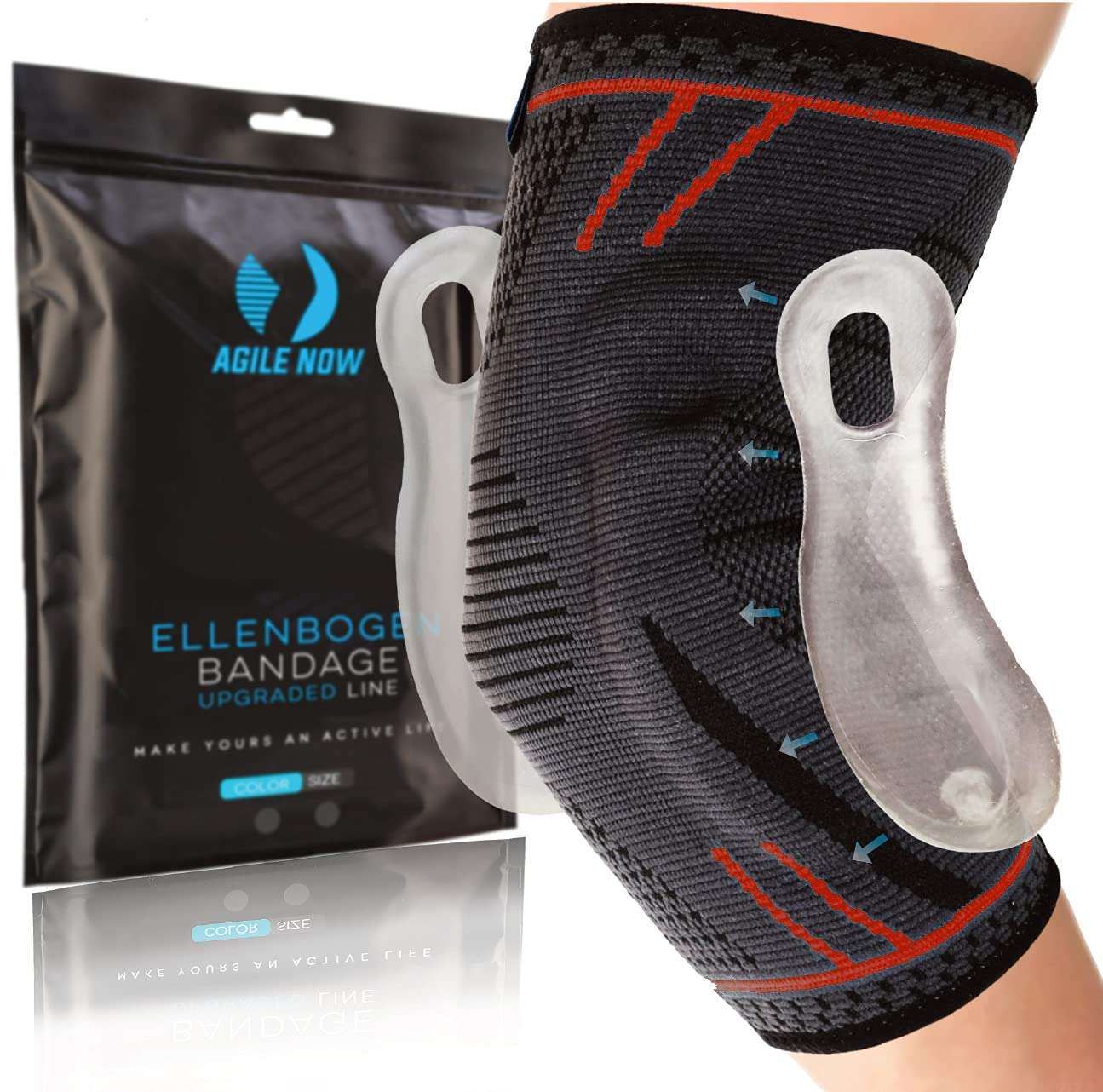 AGILE NOW Ellenbogenbandage Upgraded