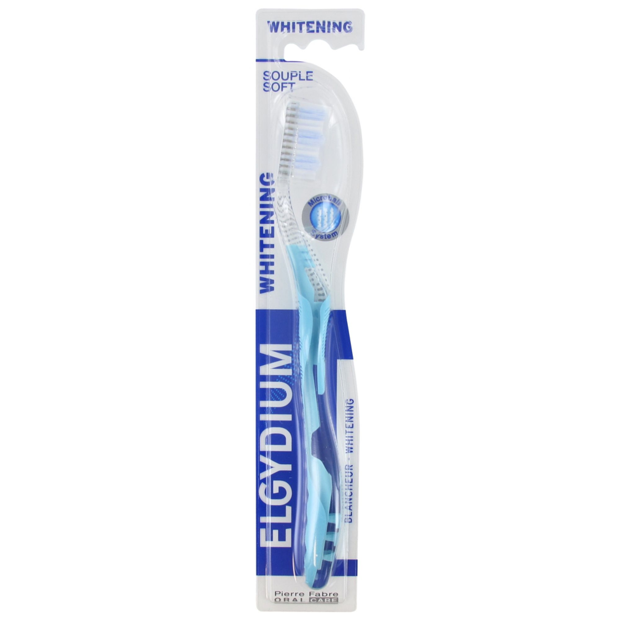 Elgydium Whitening White Weißheitszahnbürste (Farbe: Blau) 4,5x2x24,5 cm