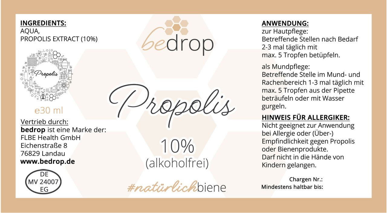 bedrop: Derma Set | Propolis Tinktur, Seife, Kapseln & Creme | Für Kinder & Erwachsene