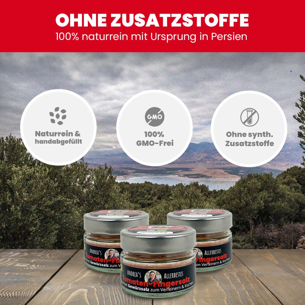 SANUUS® Gourmet Bio Tomaten-Gewürzsalz zum Kochen & Verfeinern
