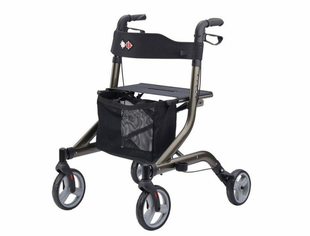 Bischoff & Bischoff Rollator Capero faltbar Leichtgewichtrollator mit Rückengurt