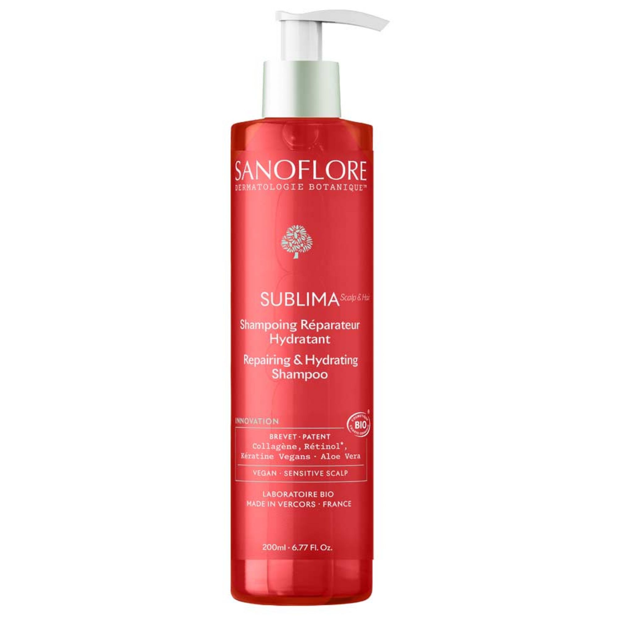 Sanoflore Sublima Reparierendes Feuchtigkeitsspendendes Bio-Shampoo 19x4,5x4,5 cm