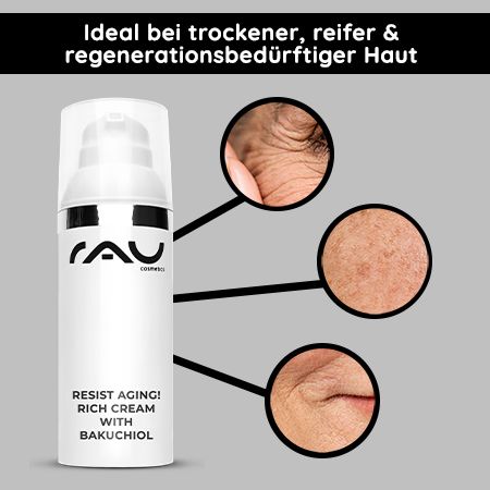 RAU Cosmetics resist aging! Rich Cream with Bakuchiol 50 ml Feuchtigkeitscreme