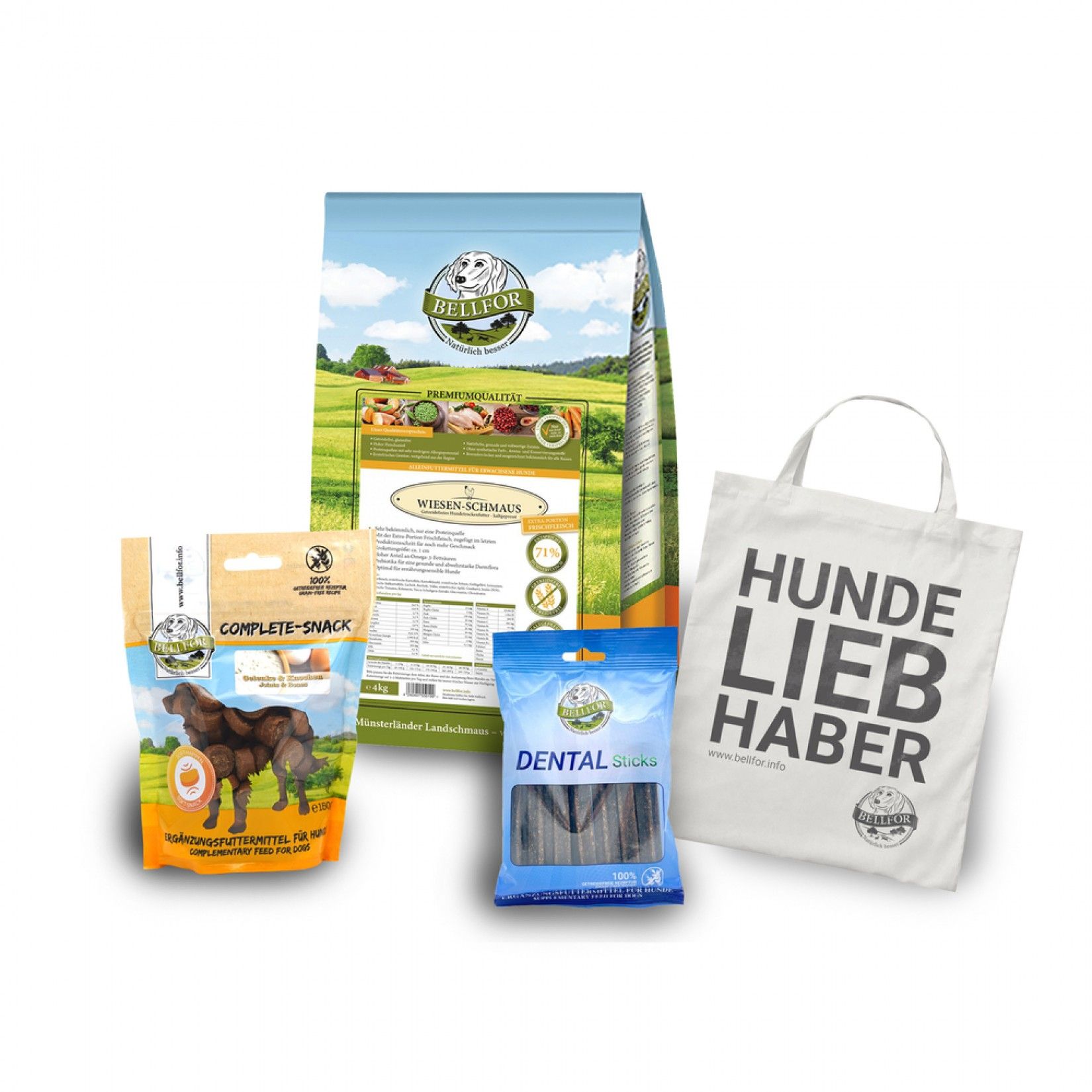 Bellfor Rottweiler Futter Set für Hunde 4 St