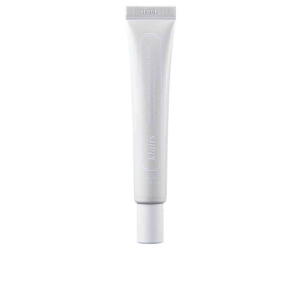 Weiße Tube mit Produktaufschrift. Aufschrift: Fundamental Nourishing Eye Butter. Marke: Klairs. Inhalt: 20 g / 0.7 oz.