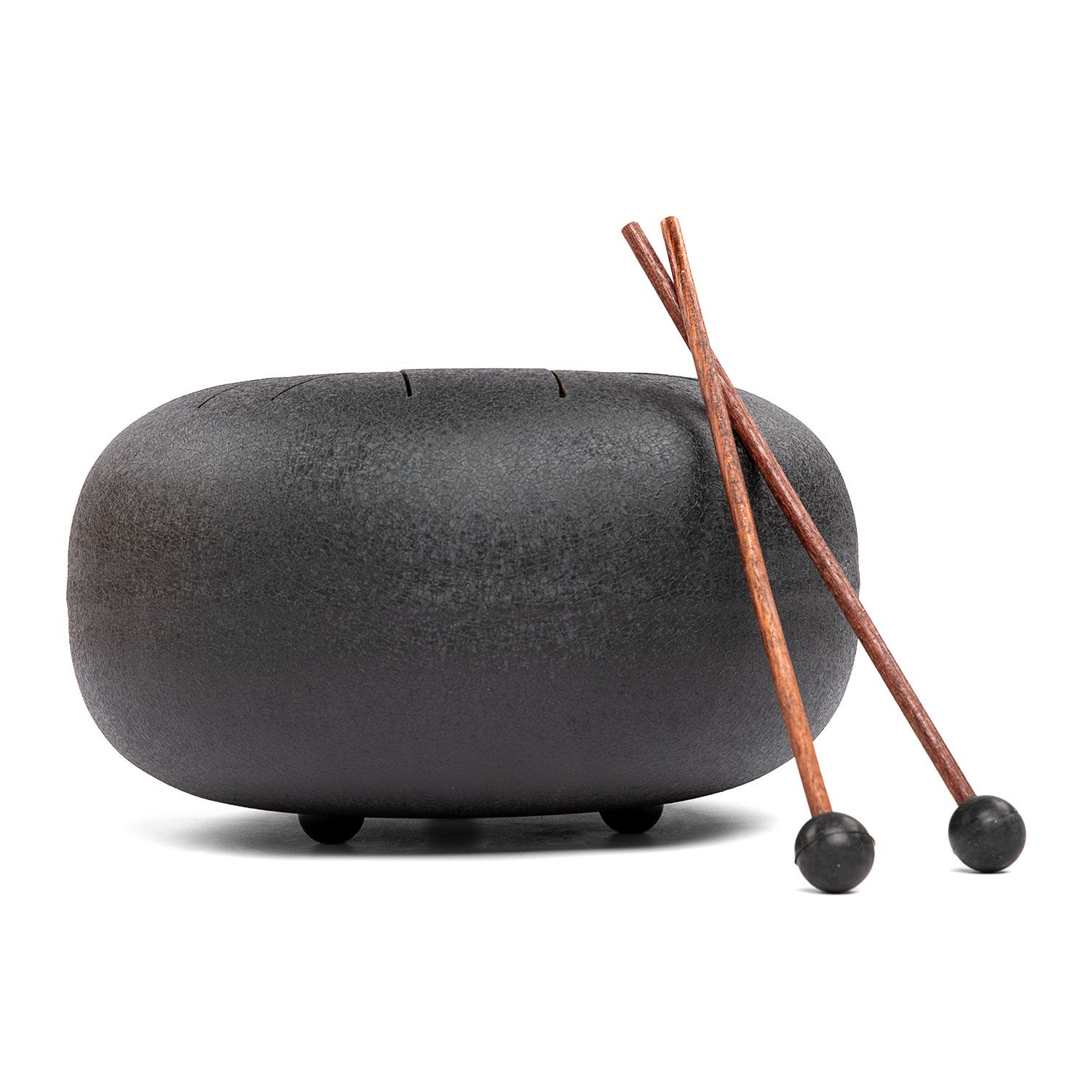 Stahlzungen Trommel Hapi Drum mattschwarz, inkl. zwei Gummiklöppel und BW-Tasche